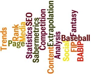 SEO and Fantasy Sports Tag Cloud, Search Engine Optimization, Social Media, Fantasy Baseball