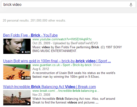 Video SEO Rich Snippets Markup: Brick Video Example