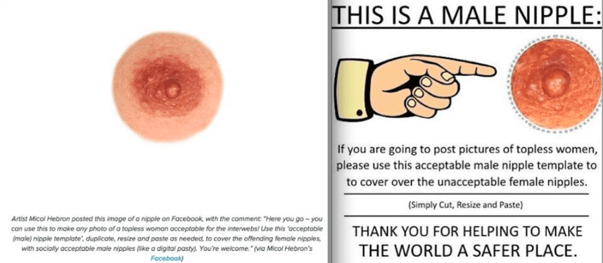 Michol Hebron's Free the Nipple Male Nipple Facebook Post