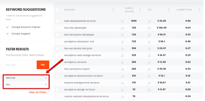 Ubersuggest Screen Shot